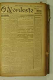 Página do jornal O Nordeste de julho de 1927