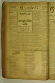 Página do jornal O Nordeste de julho de 1927
