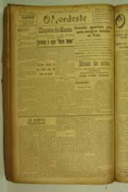 Página do jornal O Nordeste de julho de 1927