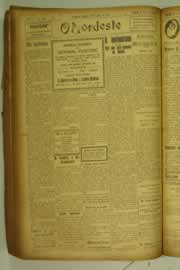 Página do jornal O Nordeste de julho de 1927