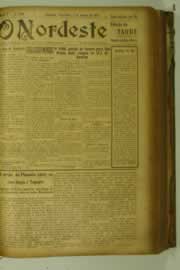 Página do jornal O Nordeste de agosto de 1927