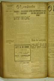 Página do jornal O Nordeste de agosto de 1927