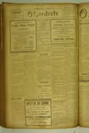 Página do jornal O Nordeste de agosto de 1927