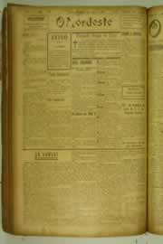 Página do jornal O Nordeste de agosto de 1927