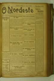 Página do jornal O Nordeste de agosto de 1927