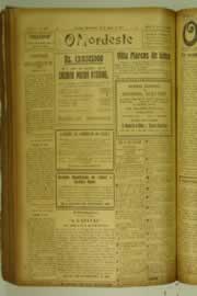 Página do jornal O Nordeste de agosto de 1927