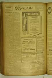 Página do jornal O Nordeste de agosto de 1927