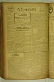Página do jornal O Nordeste de agosto de 1927
