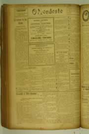 Página do jornal O Nordeste de agosto de 1927