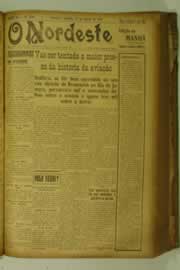 Página do jornal O Nordeste de agosto de 1927