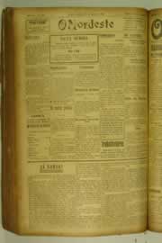 Página do jornal O Nordeste de agosto de 1927