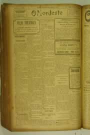 Página do jornal O Nordeste de agosto de 1927