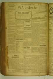 Página do jornal O Nordeste de setembro de 1927