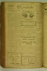 Página do jornal O Nordeste de setembro de 1927