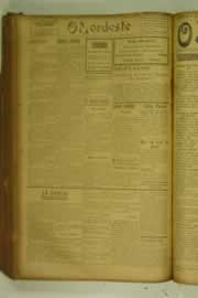 Página do jornal O Nordeste de setembro de 1927