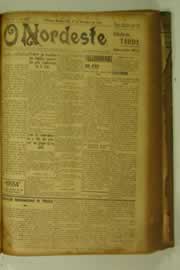 Página do jornal O Nordeste de setembro de 1927
