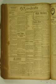 Página do jornal O Nordeste de setembro de 1927