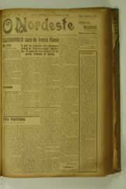 Página do jornal O Nordeste de setembro de 1927