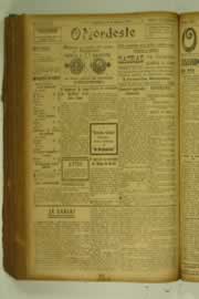 Página do jornal O Nordeste de setembro de 1927