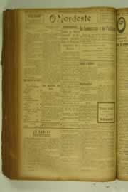 Página do jornal O Nordeste de setembro de 1927