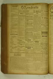 Página do jornal O Nordeste de outubro de 1927