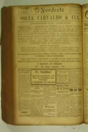 Página do jornal O Nordeste de novembro de 1927