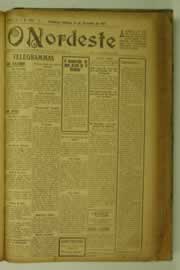 Página do jornal O Nordeste de dezembro de 1927
