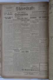 Página do jornal O Nordeste de janeiro de 1928