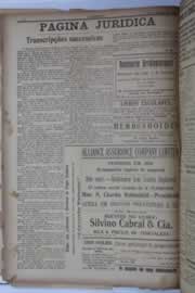 Página do jornal O Nordeste de janeiro de 1928