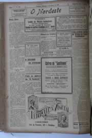 Página do jornal O Nordeste de março de 1928