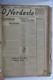 Página do jornal O Nordeste de abril de 1928
