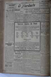 Página do jornal O Nordeste de abril de 1928