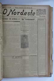 Página do jornal O Nordeste de abril de 1928