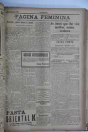 Página do jornal O Nordeste de maio de 1928