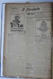 Página do jornal O Nordeste de julho de 1928