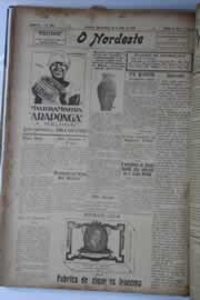 Página do jornal O Nordeste de julho de 1928