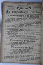 Página do jornal O Nordeste de julho de 1928