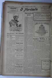 Página do jornal O Nordeste de agosto de 1928