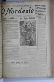Página do jornal O Nordeste de agosto de 1928