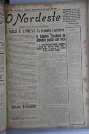 Página do jornal O Nordeste de setembro de 1928