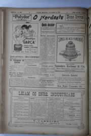 Página do jornal O Nordeste de outubro de 1928