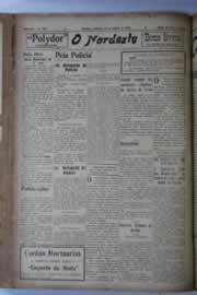 Página do jornal O Nordeste de outubro de 1928