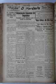 Página do jornal O Nordeste de novembro de 1928