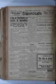 Página do jornal O Nordeste de dezembro de 1928