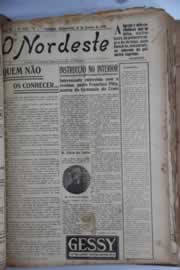 Página do jornal O Nordeste de janeiro de 1929