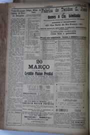 Página do jornal O Nordeste de março de 1929