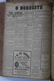Página do jornal O Nordeste de abril de 1929