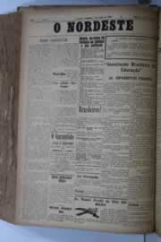 Página do jornal O Nordeste de junho de 1929