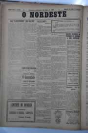 Página do jornal O Nordeste de julho de 1929