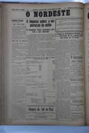 Página do jornal O Nordeste de julho de 1929